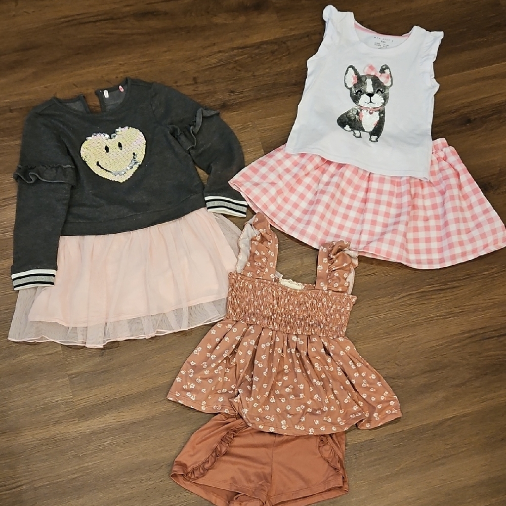 Cute Toddler Outfits Set with Skirts and Tops